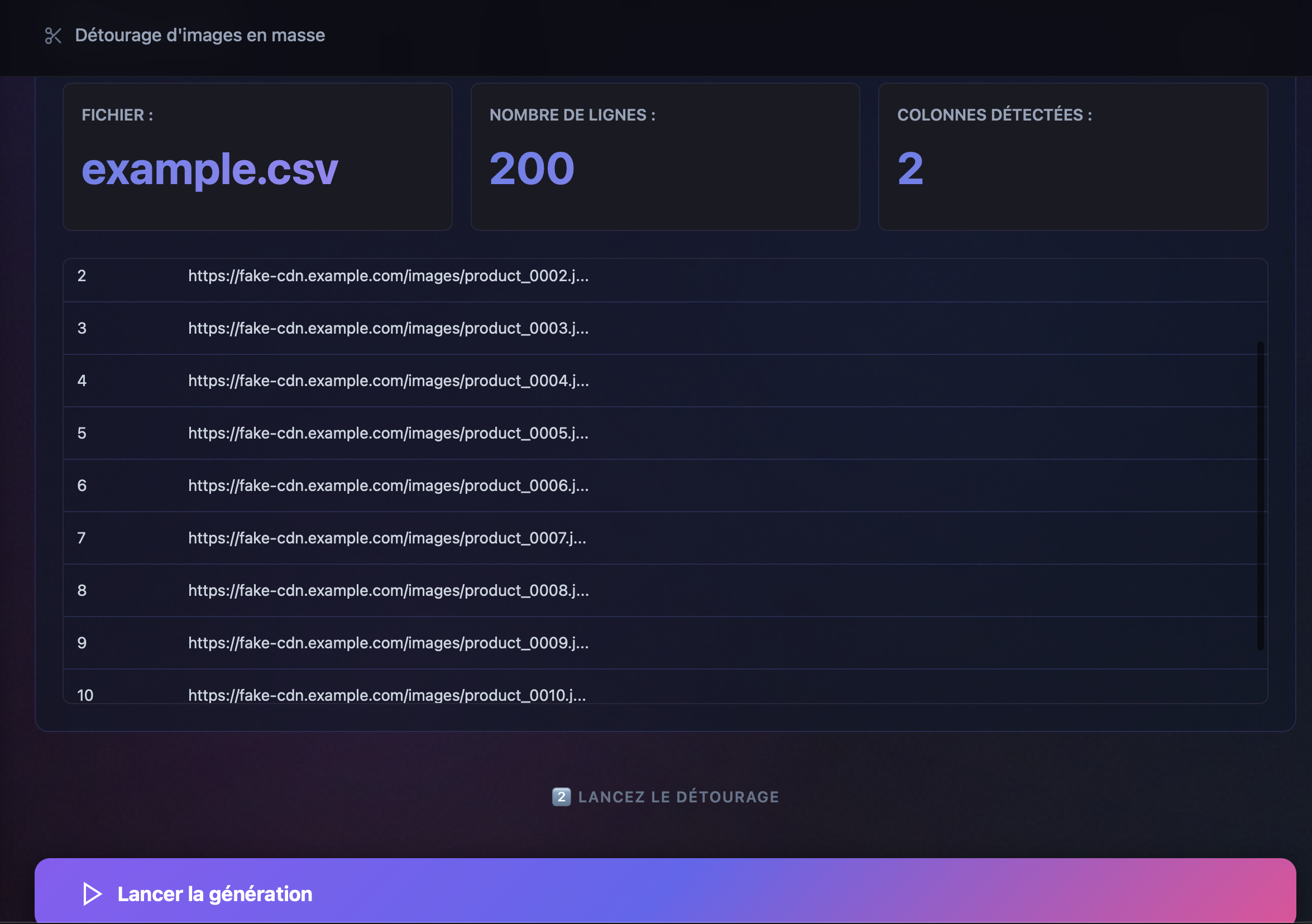 Batch détourage - Avant traitement